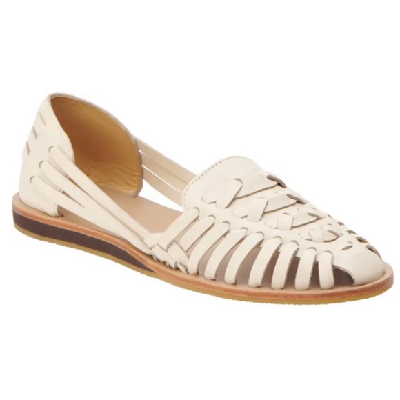 Nisolo Shoes - Nisolo Bone Huarache Flat Sandal Size 10
